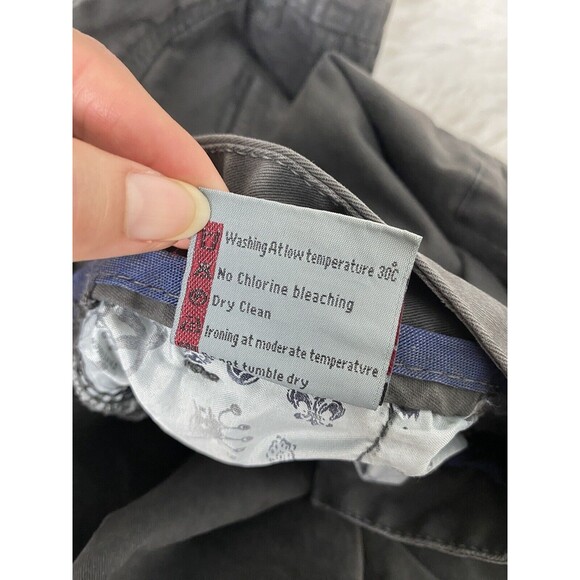 Ebossy Utility Pants Men Size 38 Gray Work Casual 90s 38x42 Pockets Carpenter - Picture 3 of 13